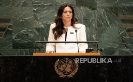 Lana Nusseibeh dari Uni Emirat Arab berbicara dalam Debat Umum PBB di New York.