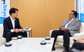 Wakil Gubernur (Wagub) DKI Jakarta, Rano Karno, bertemu dengan Wakil Gubernur Tokyo, Tomohide Sato, di Tokyo Metropolitan Government, Selasa (27/10/2026).