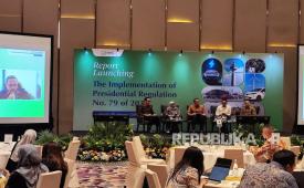 Acara diskusi Implementasi Perpres Nomor 79 tahun 2023 yang digelar Perkumpulan Asosiasi Ekosistem Mobilitas Listrik (AEML) di Hotel Westin, Jakarta Selatan, Jumat (30/1/2026) siang.
