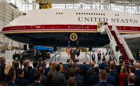 Air Force One yang merupakan hadiah dari Qatar.