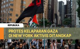Aktivis ditangkap saat menggelar aksi protes kelaparan di Gaza.