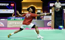 Alwi Farhan beraksi di Kejuaraan Dunia BWF 2026.