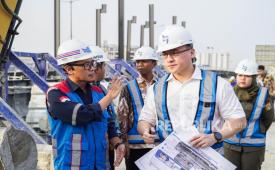 Anggota Komisi C DPRD Provinsi DKI Jakarta, Hardiyanto Kenneth, melakukan inspeksi mendadak (sidak) ke lokasi pembangunan Flyover Latumenten.