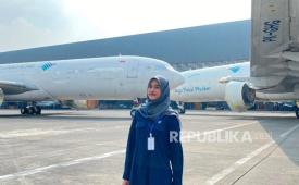 Anisa Febrianti, mahasiswa semester 7 Program Studi Sistem Informasi, Fakultas Teknologi Informasi, Universitas Nusa Mandiri (UNM), yang menjalani magang sebagai System Analyst di PT Garuda Maintenance Facility Aero Asia Tbk (GMF AeroAsia).
