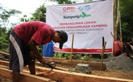 Bakti sosial pembangunan kembali Kampung Quran di Dusun Rukem, Desa Sidomulyo, Kabupaten Purworejo, Jawa Tengah.
