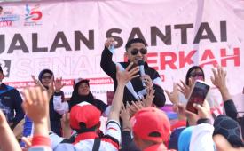 Bupati Bandung Barat Hengki Kurniawan hadir menyemarakan peringatan Hari Jadi Kabupaten Bandung ke-16 di Lapangan Kecamatan Saguling, KBB, Kamis (1/6/2023).  