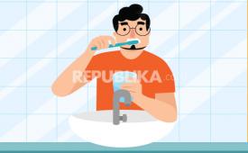 ILUSTRASI Menjaga kebersihan dan kesehatan gigi.
