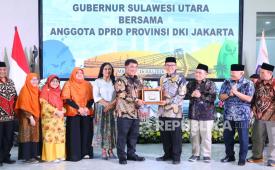 DPRD DKI Jakarta melakukan kunjungan kerja ke Sulawesi Utara yang disambut Gubernur Mayjen TNI (Purn) Yulius Selvanus, Kamis (16/7/2026). 
