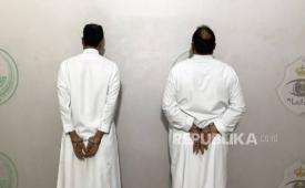 Dua calon jamaah haji ilegal yang ditangkap Arab Saudi.