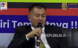 Erlan Bachtiar, CEO dan Business Owner yang merupakan alumni Universitas Nusa Mandiri (UNM), saat menjadi narasumber dalam talkshow MOKA SERASI 2026, Sabtu (28/3/2026).
