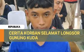Evan Hardiansyah (12), korban selamat peristiwa longsor Gunung Kuda di Desa Cipanas,  Kabupaten Cirebon