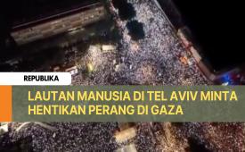 Gambar udara ratusan ribu warga Israel ikut serta dalam aksi mogok nasional pada Ahad 17 Agustus 2025 untuk mendukung keluarga para sandera yang ditahan di Gaza.