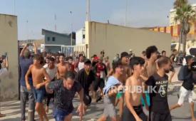 Gelombangmigran serbu wilayah Spanyol.