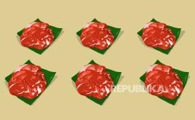 ilustrasi daging kurban siap dibagikan