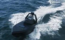 Ilustrasi kapal drone penghancur.