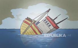 Ilustrasi kecelakaan kapal. 