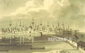 ILUSTRASI Kota Baghdad pada abad pertengahan