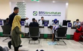 Ilustrasi pelayanan di kantor BPJS Kesehatan.