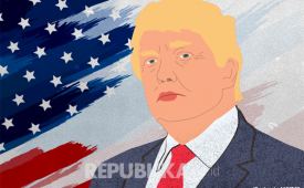 Ilustrasi Presiden AS Donald Trump