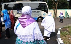 Jamaah calon haji wanita.