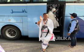 Jamaah haji gelombang 2 tiba di Makkah, Arab Saudi, Sabtu (17/5/2025).