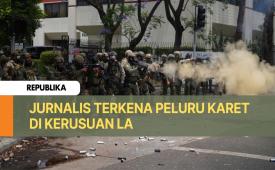 Kerusuan di LA, Amerika Serikat. Aksi tersebut dipicu kebijakan imigrasi