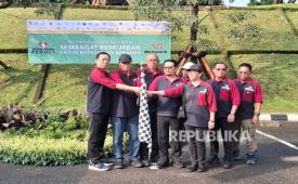 Ketua Umum Artha Graha Peduli, Heka Hertanto saat Kick Off Pelepasan Hewan Kurban AGP di Jakarta, Kamis (5/6)