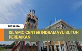 Kondisi bangunan Islamic Center Syekh Abdul Manan di Indramayu memperihatinkan