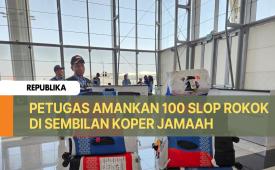 Koper jamaah haji yang membawa 100 slop rokok