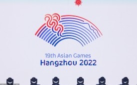 Logo Asian Games 2022 di Hangzhou, Cina.