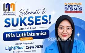 Mahasiswa UNM, Rifa Luthfatunnisa terpilih mengikuti program bergengsi LightPlus Crew 2026.