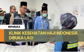 Menteri Agama Nasaruddin Umar mengunjungi Klinik Kesehatan Haji Indonesia.