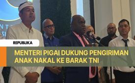 Menteri HAM Natalius PIgai bertemu Gubernur Jawa Barat Dedi Mulyadi terkait pengiriman anak nakal ke barak TNI.
