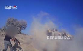 Pejuang Gaza terus melakukan perlawanan terhadap zionis Israel. 