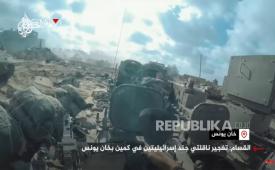 Pejuang Qassam meletakkan peledak di kendaraan lapis baja Israel, 