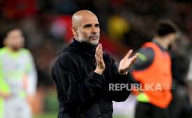 Pelatih Manchester City Pep Guardiola.