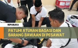 Pemeriksaan bagasi jamaah haji Indonesia (ilustrasi)