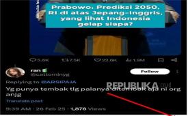 Pemilik akun X @cattominyg ingin menembak kepala Presiden Prabowo Subianto.