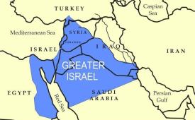 Peta Israel Raya yang dibayangkan pendiri Zionis.