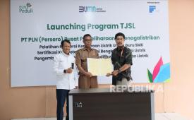 PLN Pusharlis meluncurkan CSR yang mencakup pelatihan konversi kendaraan untuk guru-guru SMK, bermitra dengan Filantra.