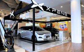 Pop-up booth Xpeng di Batam, Kepulauan Riau.