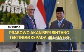 Presiden Prabowo Subianto bakal memberikan penghargaan kepada pendiri microsoft ,billgates