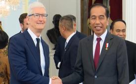 Presiden Joko Widodo bersama CEO Apple Tim Cook