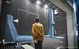 Presiden Joko Widodo meresmikan Indonesia Digital Test House (IDTH) Balai Besar Pengujian Perangkat Telekomunikasi (BBPPT) di Depok, Jawa Barat.