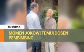 Presiden ke-7 RI Joko Widodo (Jokowi) bertemu dosen pembimbing skripsi di Fakultas Kehutanan UGM, Ir Kasmudjo (75 tahun)..