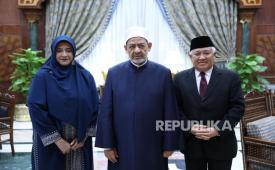 Prof Din Syamsuddin diterima oleh Grand Syeikh al-Azhar di Kairo, Mesir, pada 15 Oktober 2025.