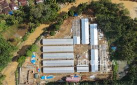 Hunian sementara (huntara) di Kabupaten Tapanuli Selatan, Sumatera Utara.