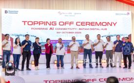 PT Teknologi Data Infrastruktur (NeutraDC Nxera Batam), anak usaha PT Telkom Indonesia (Persero) Tbk melalui PT Telkom Data Ekosistem (NeutraDC), menggelar Topping Off Ceremony bertajuk Powering AI Connectivity: Batam Digital Hub.