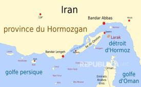 Pulau Larak di Selat Hormuz