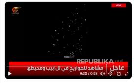 Rudal Klaster hujani langit Tel Aviv